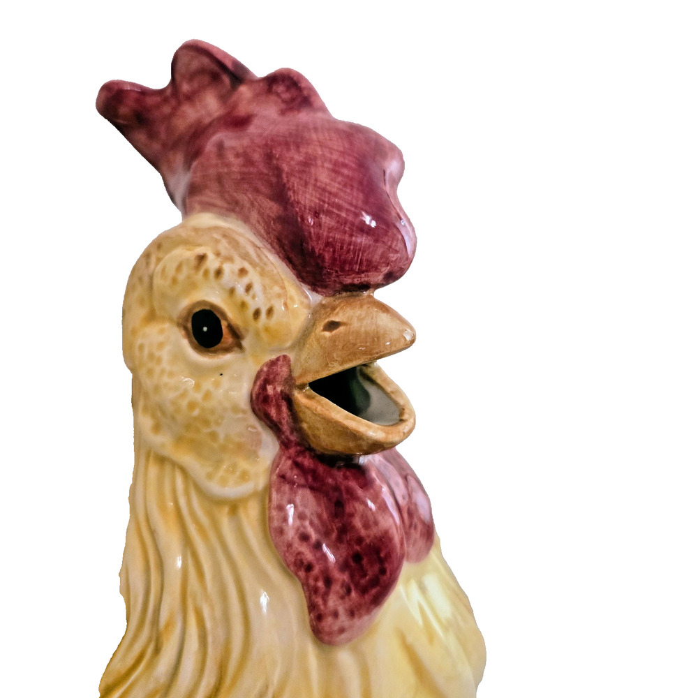 Vintage 1986 FITZ & FLOYD Coq du Village ROOSTER Teapot - Picture 8 of 12